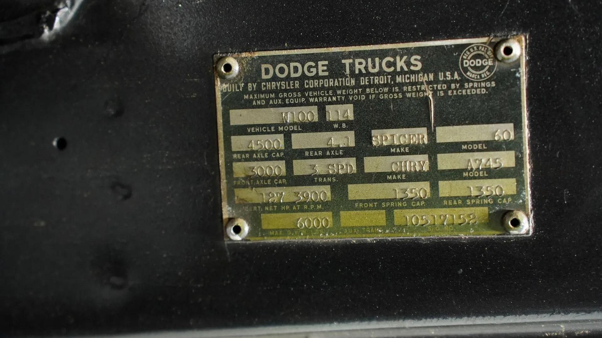 1965 Dodge W100  Power Wagon