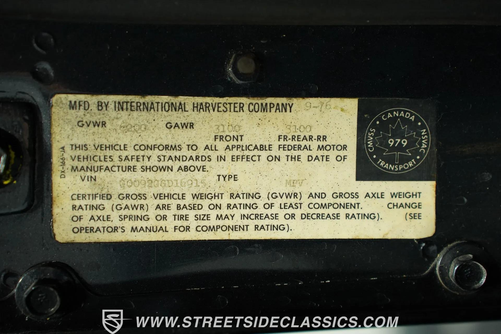 1977 International Harvester Scout II