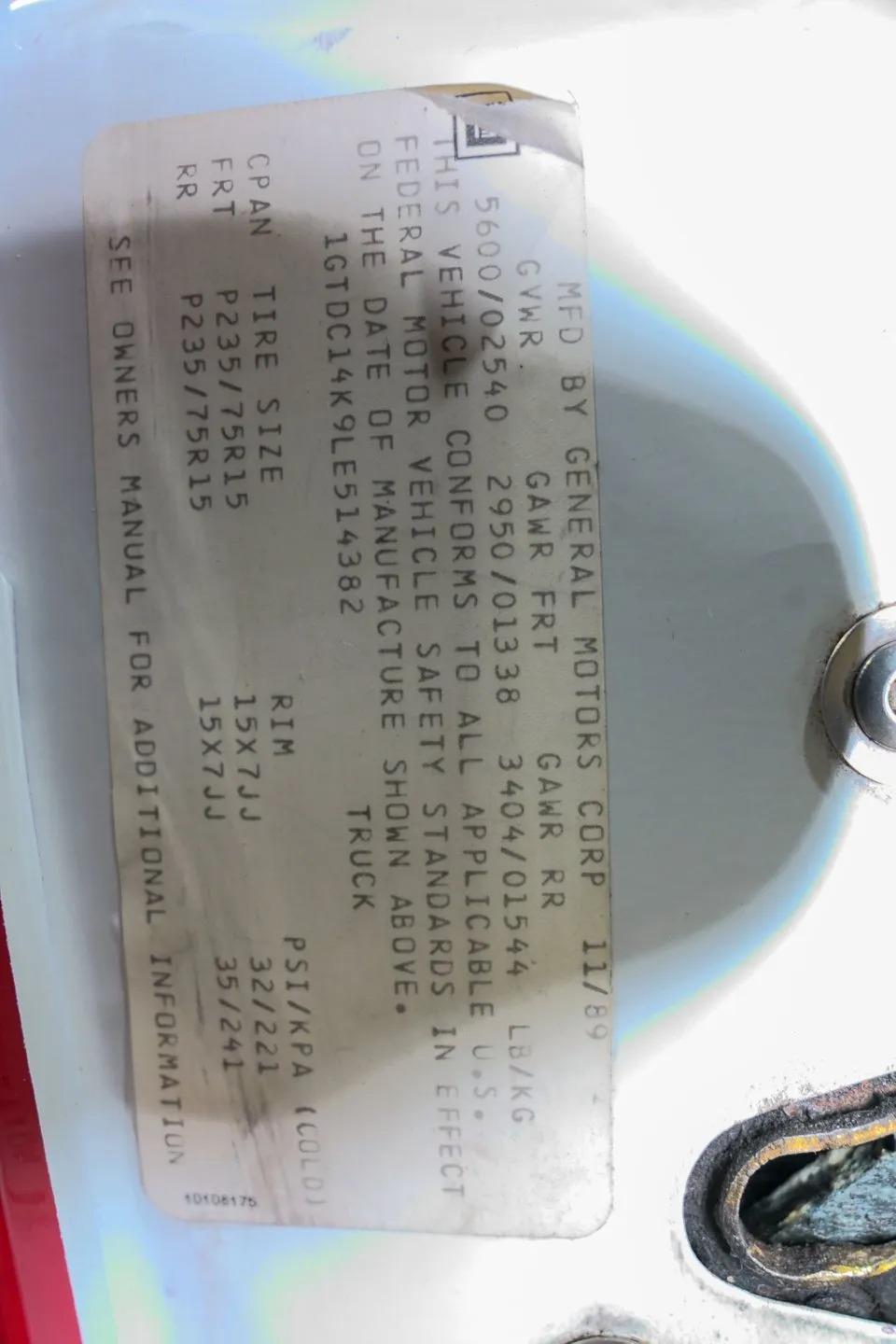 1990 GMC Sierra 1500 SLE