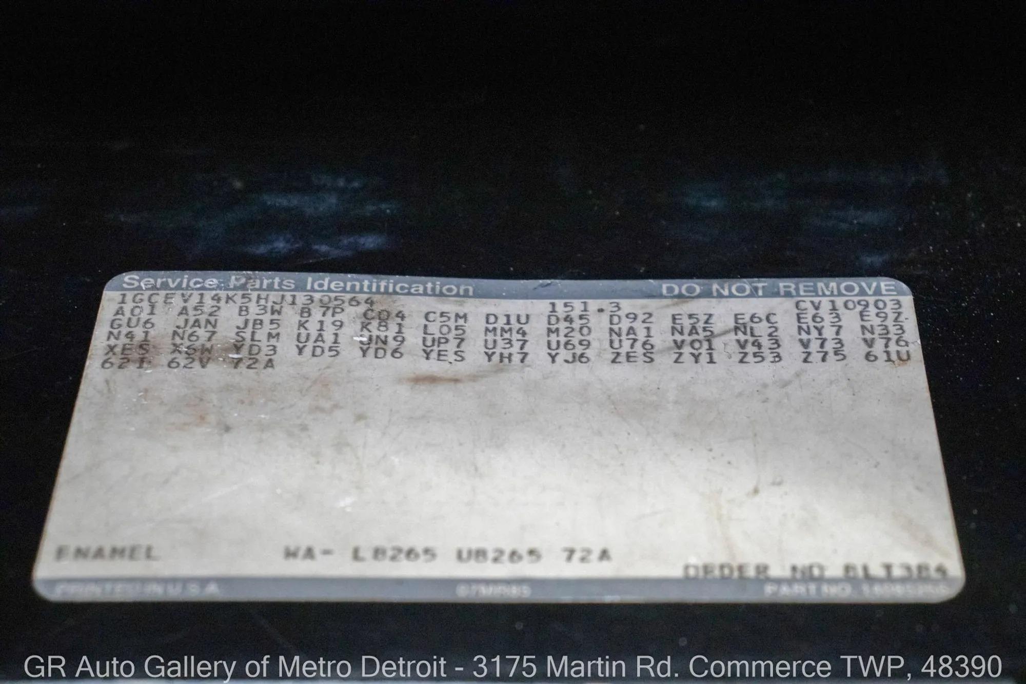 1987 Chevrolet R/V 10 Series V10