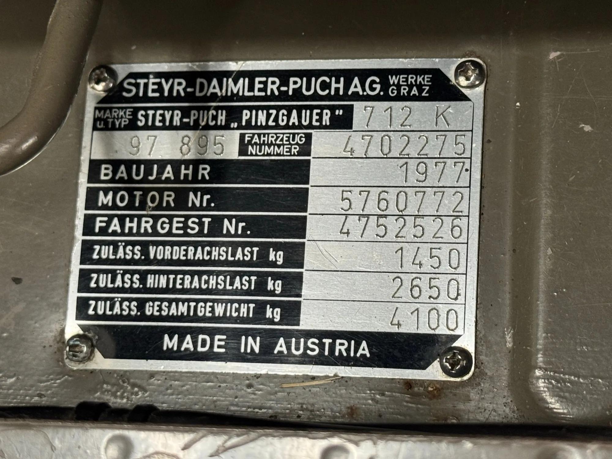 1977 Steyr Puch Pinzgauer 712K