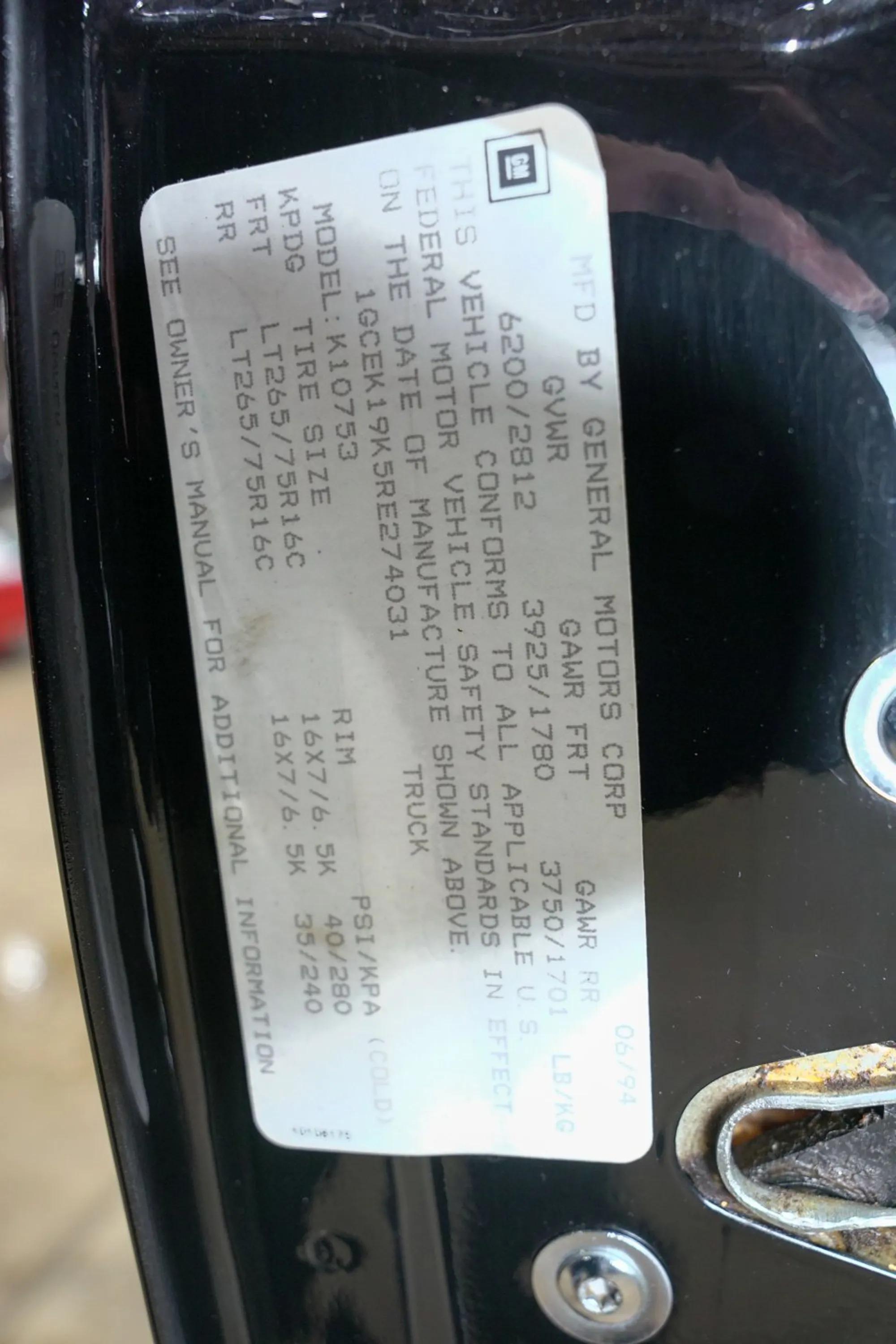 12k-Mile 1994 Chevrolet K-1500 Silverado 4×4