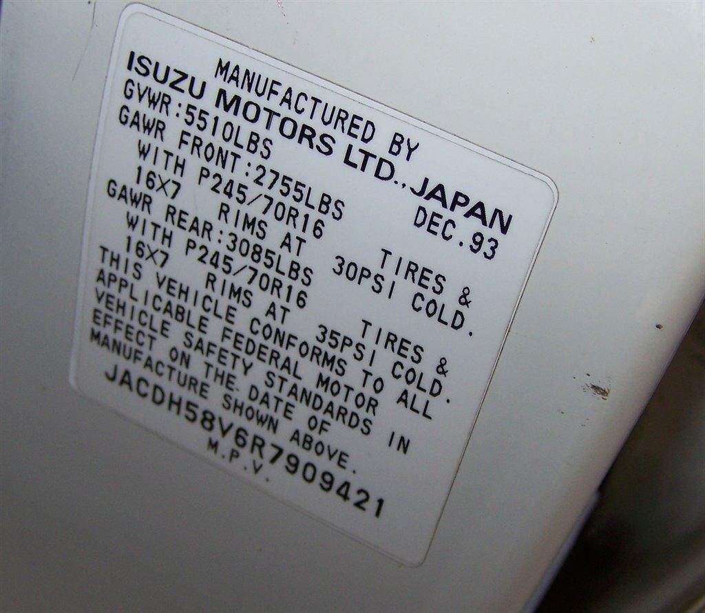 1994 Isuzu Trooper Sport