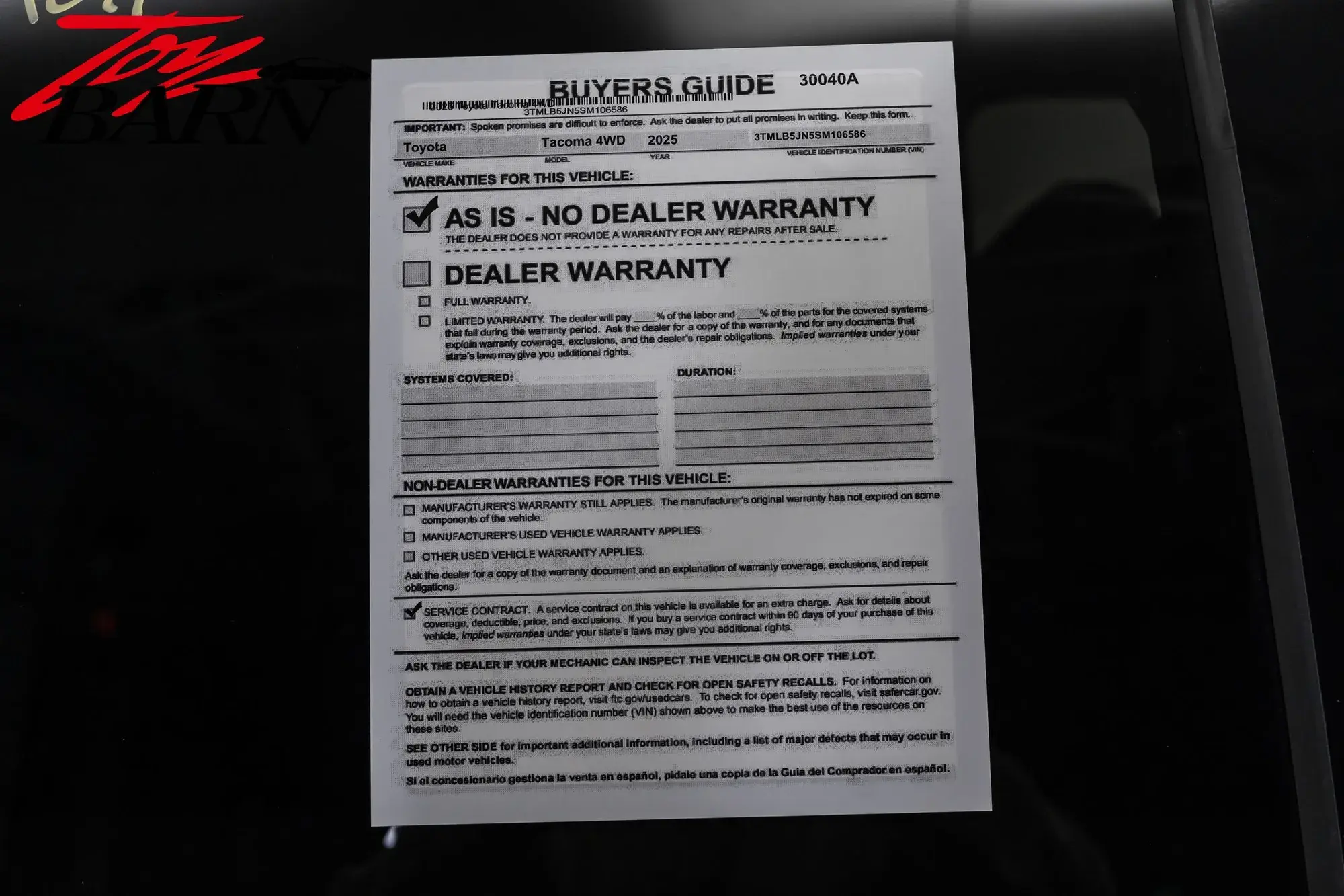 2025 Toyota Tacoma TRD Off Road