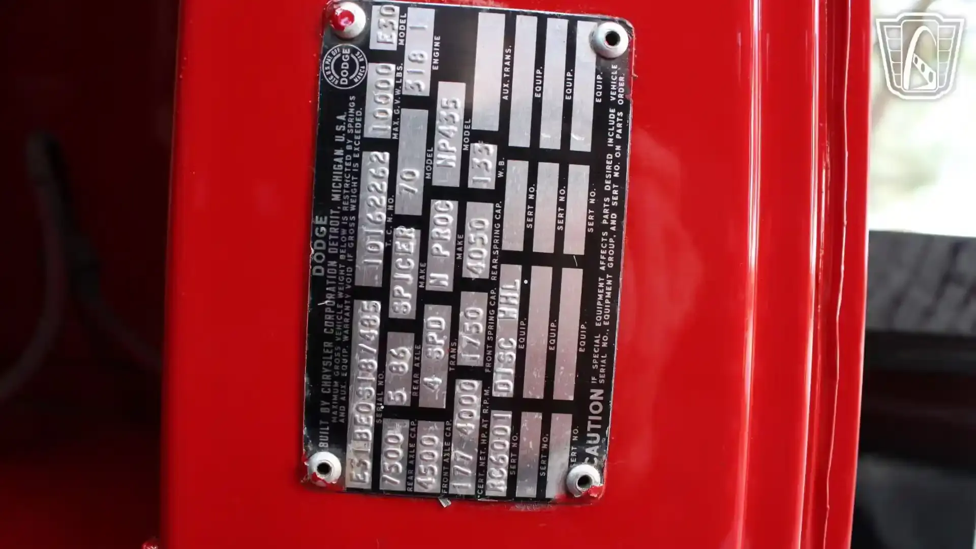 1971 Dodge Power Wagon 4x4 Flatbed