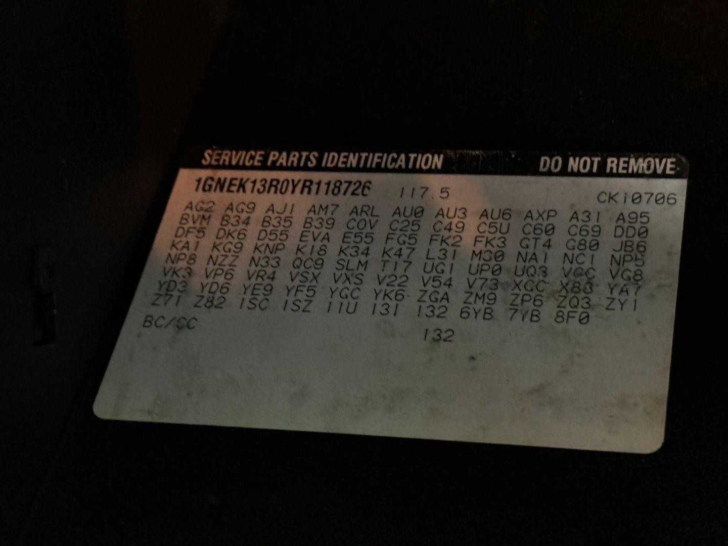 1-Owner 2000 Chevrolet Tahoe Z71