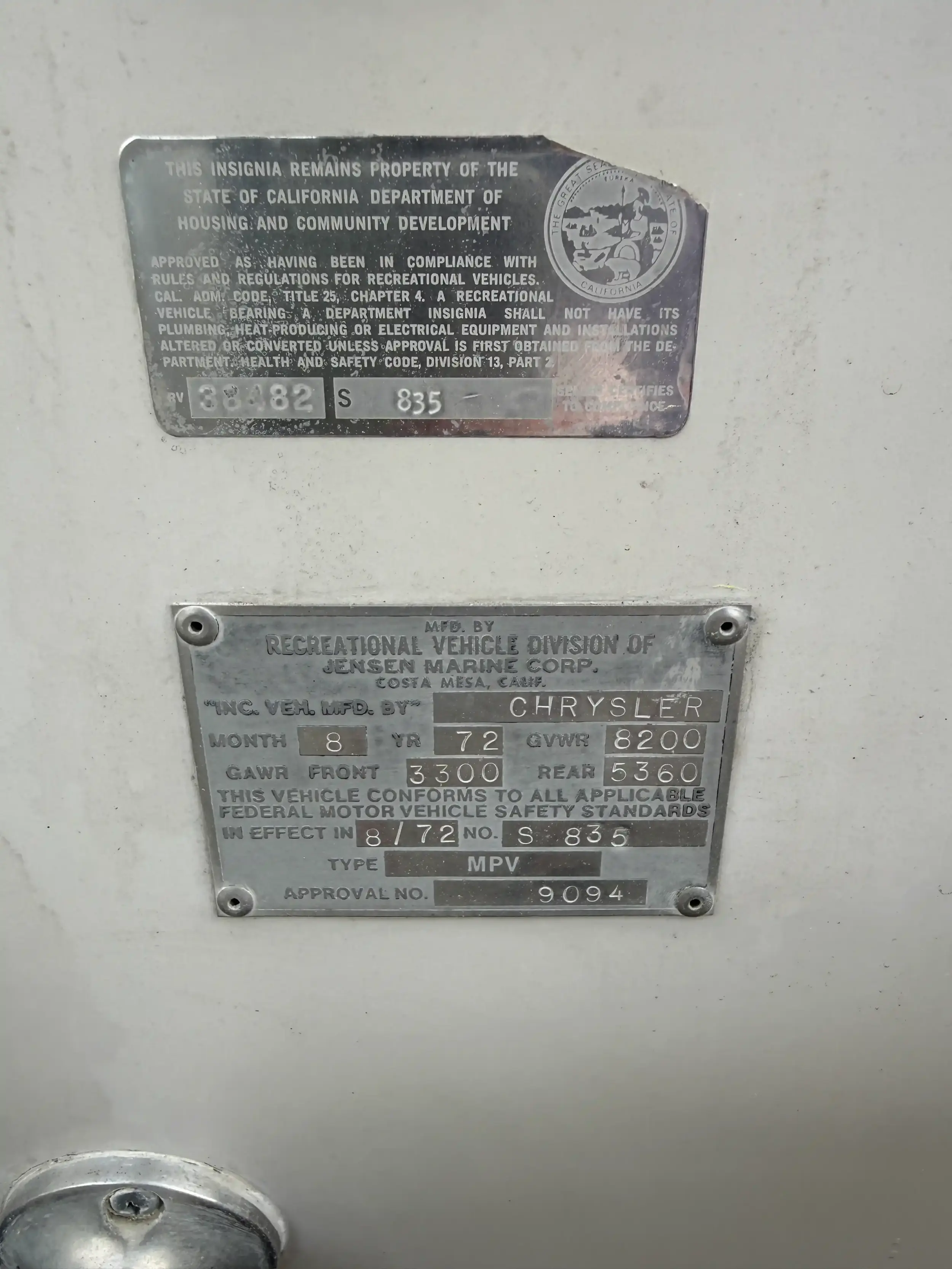 1972 Dodge Balboa Motorhome