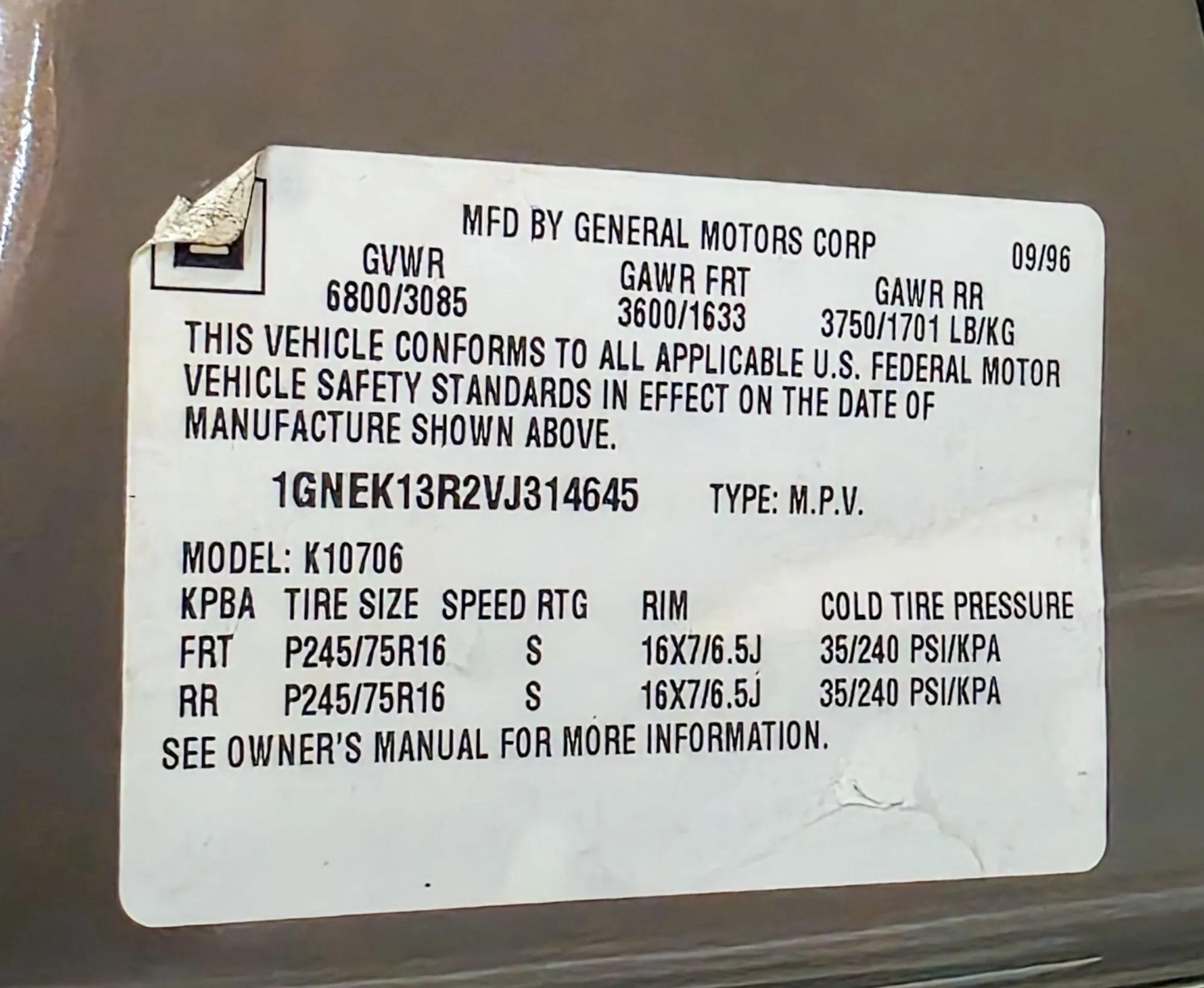 1997 Chevrolet Tahoe 4×4