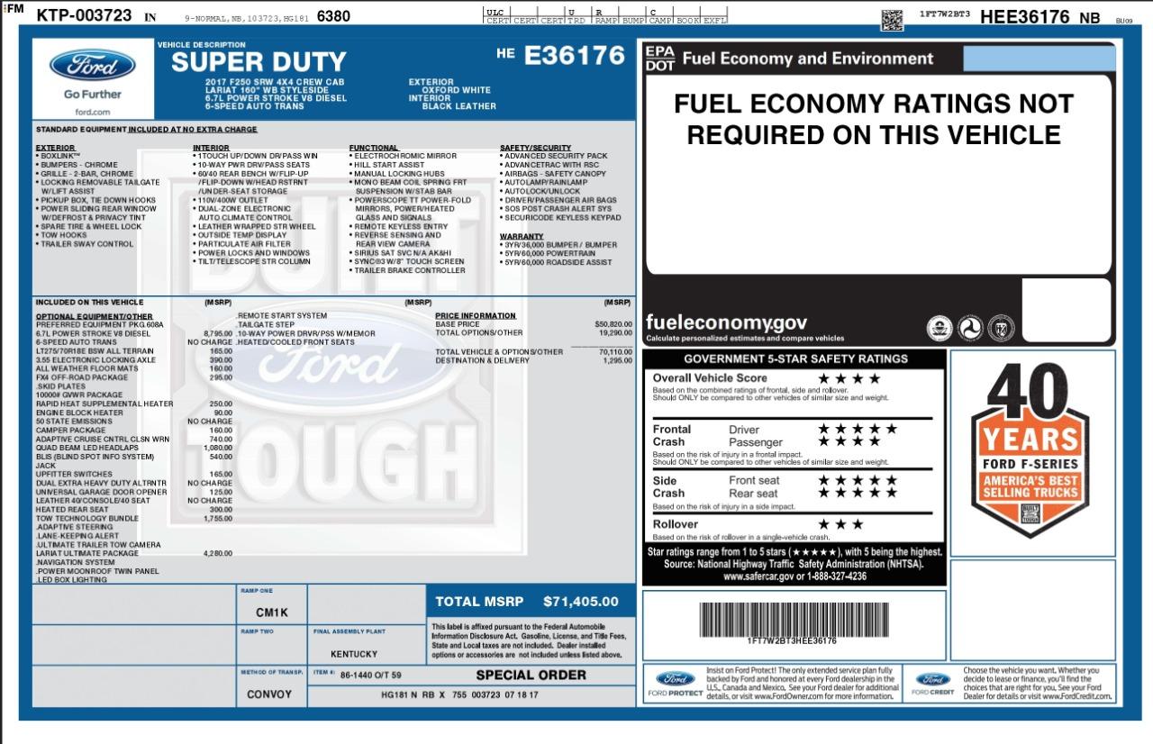 2017 Ford F-250 SD Lariat FX4