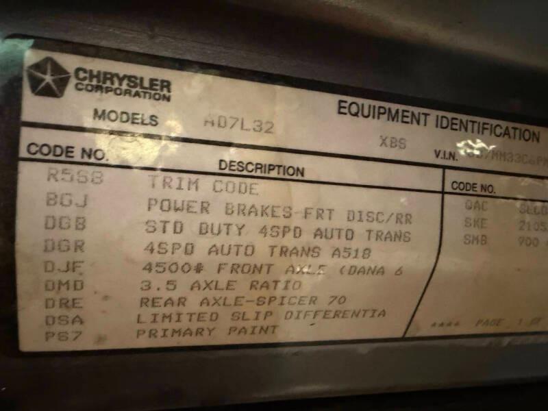 1993 Dodge RAM W350 LE 4x4