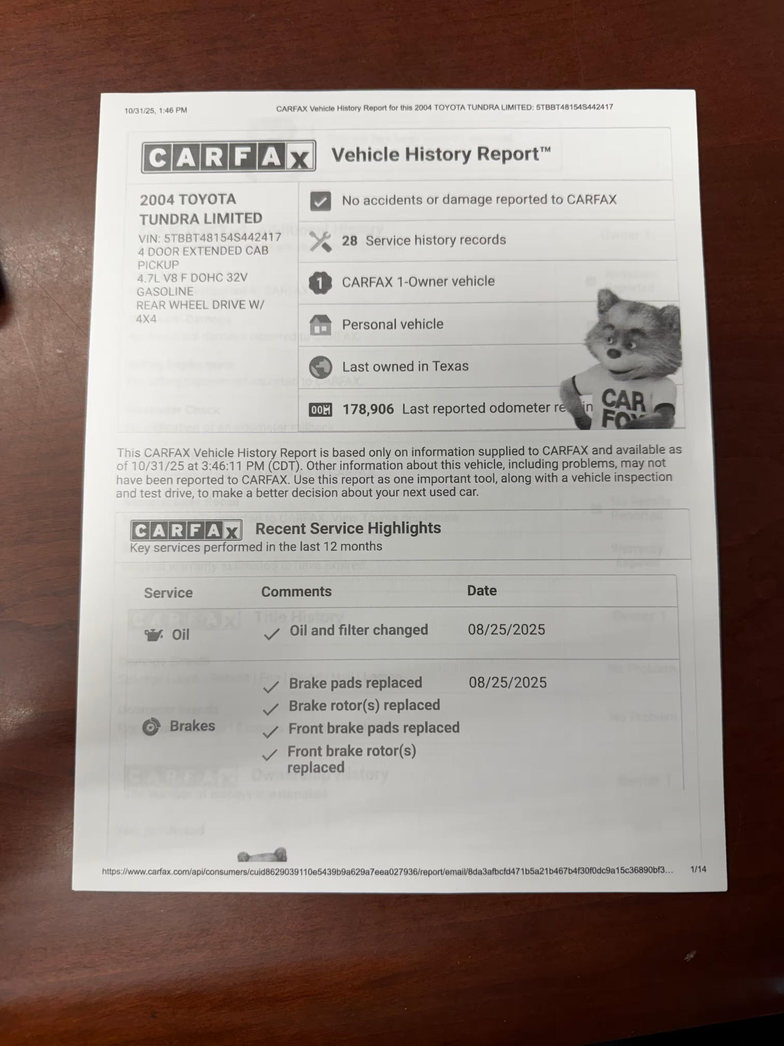 2004 Toyota Tundra Limited Step Side 4×4 - 2