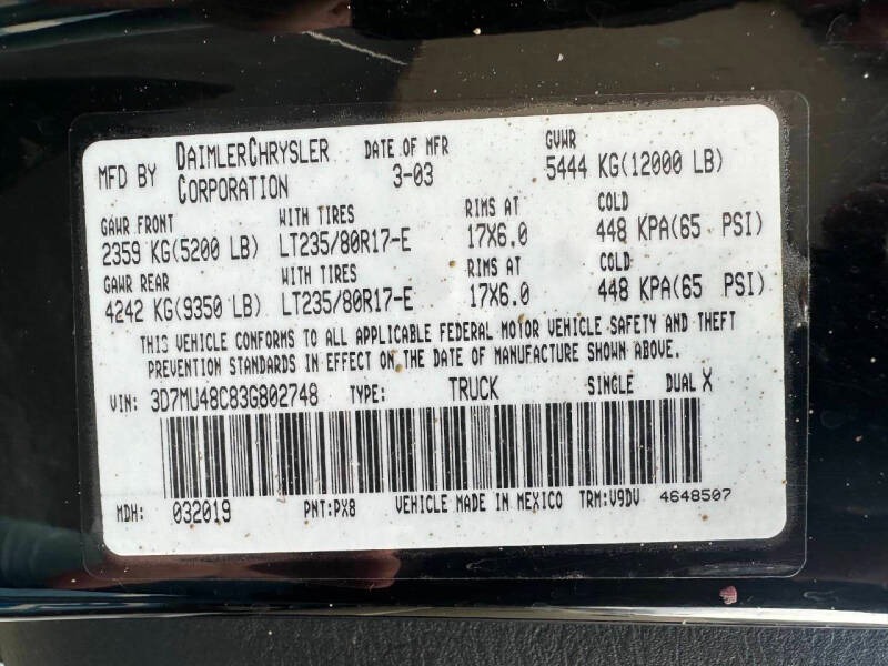 2003 Dodge Ram 3500 SLT