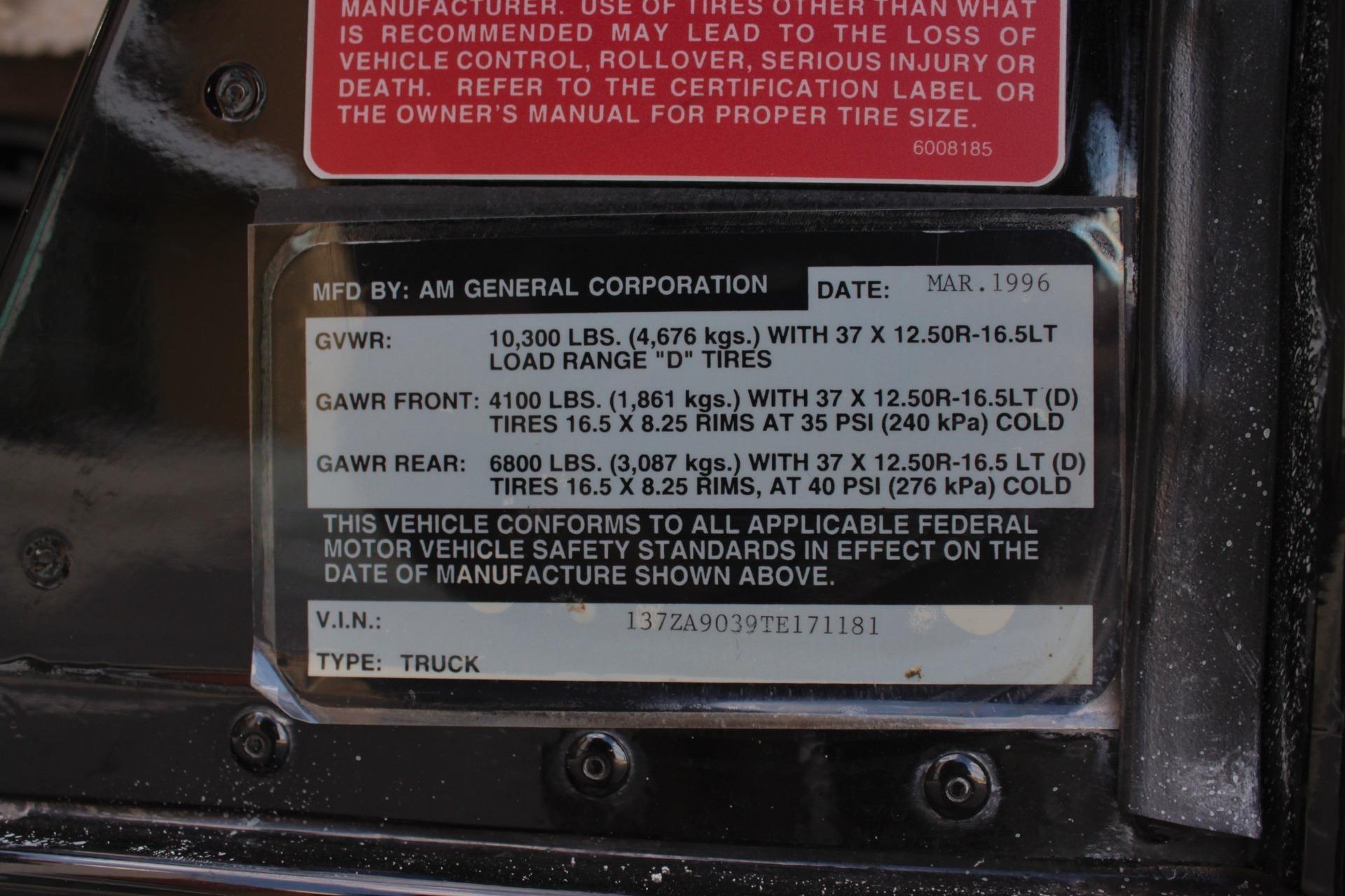 1996 AM General Hummer H1