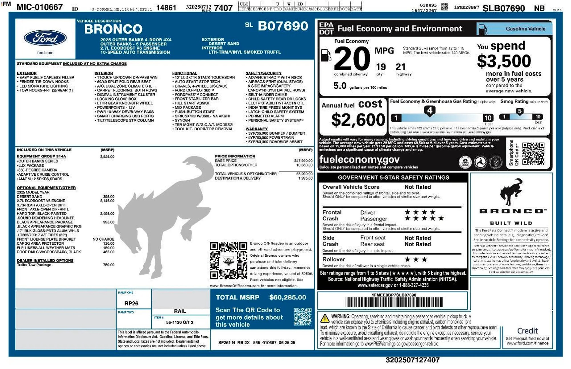 2025 Ford Bronco Outer Banks
