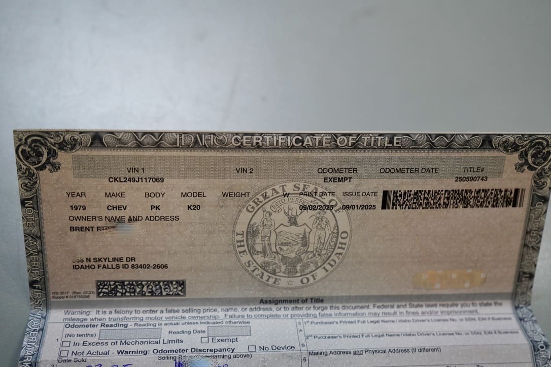 1979 Chevrolet K20 4×4