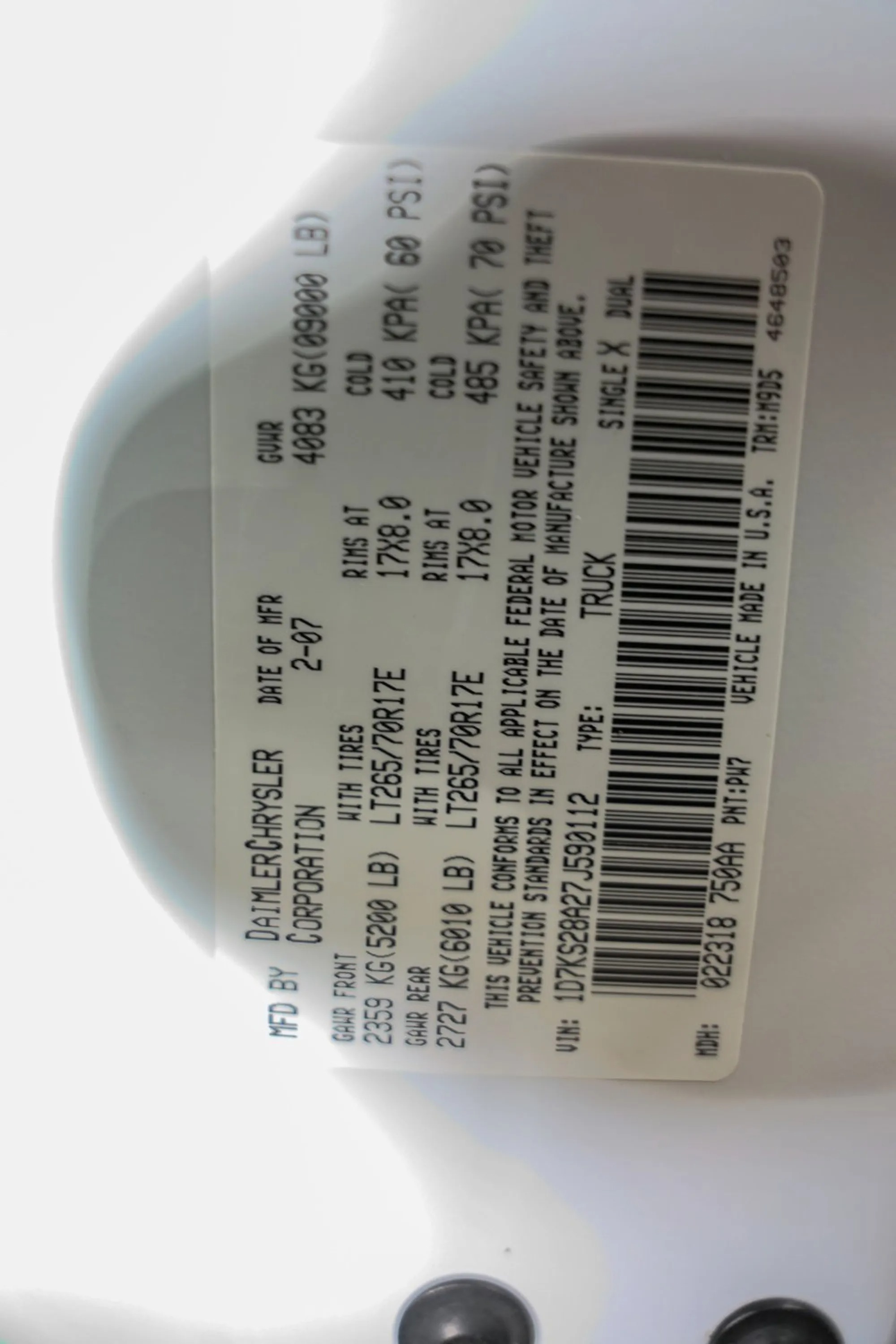 2007 Dodge Ram 2500 Big Horn