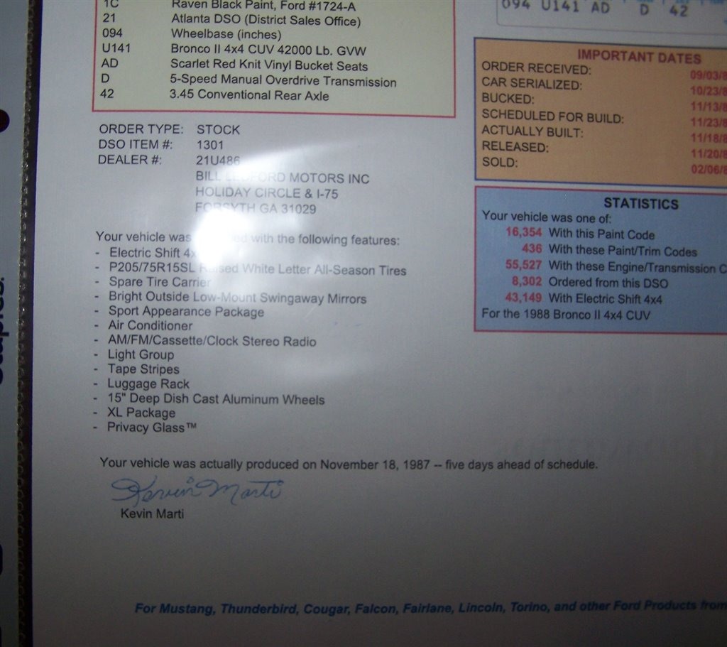 1988 Ford Bronco II XL Sport