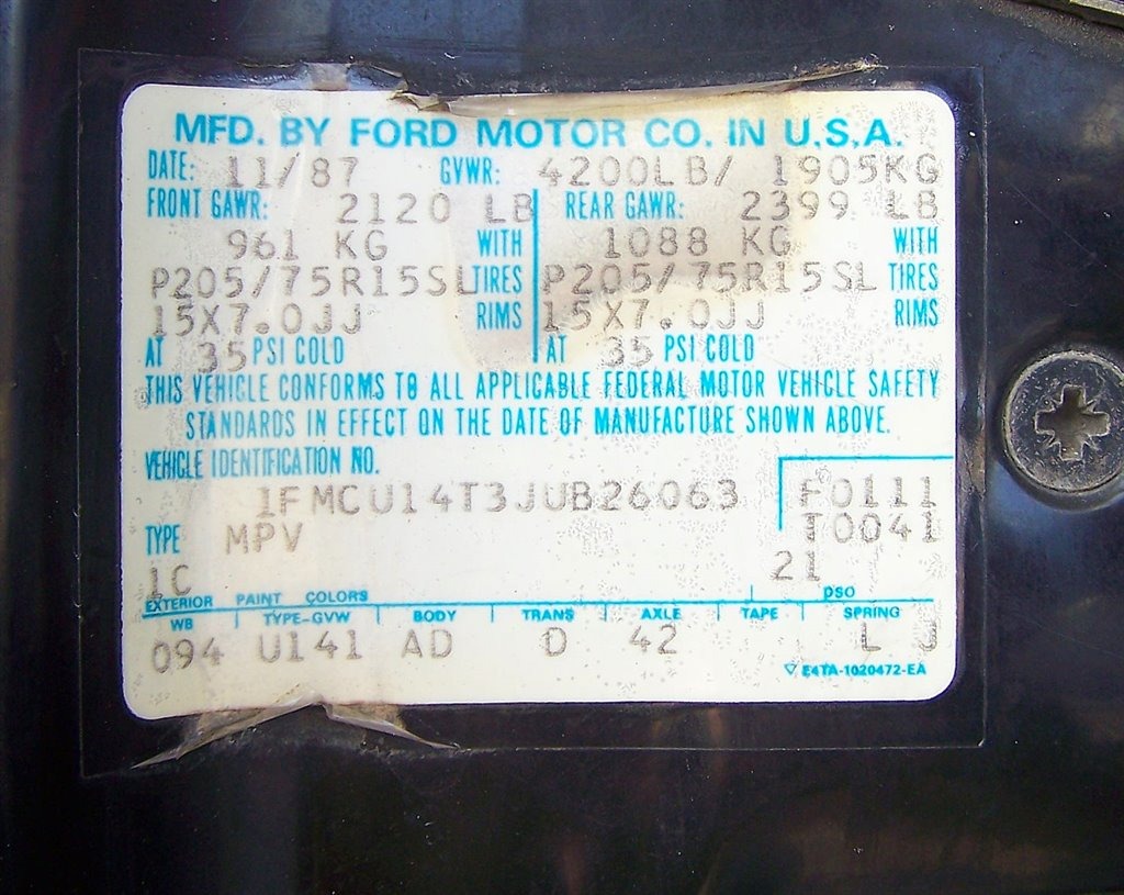 1988 Ford Bronco II XL Sport