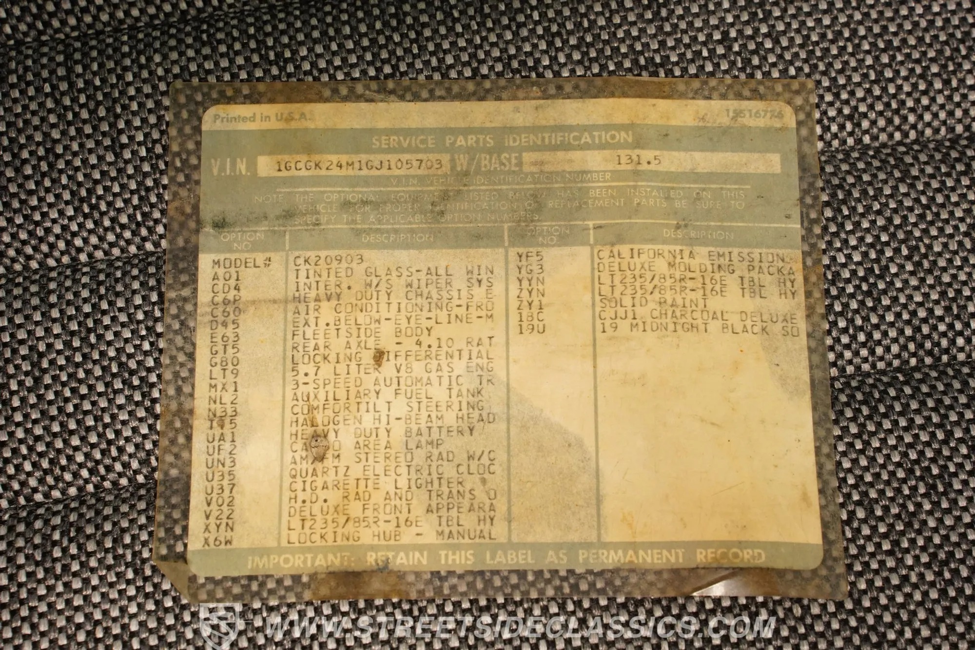 1986 Chevrolet K20 4×4