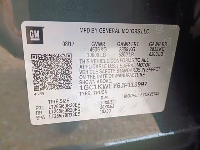 2018 Chevrolet Silverado 2500HD LTZ