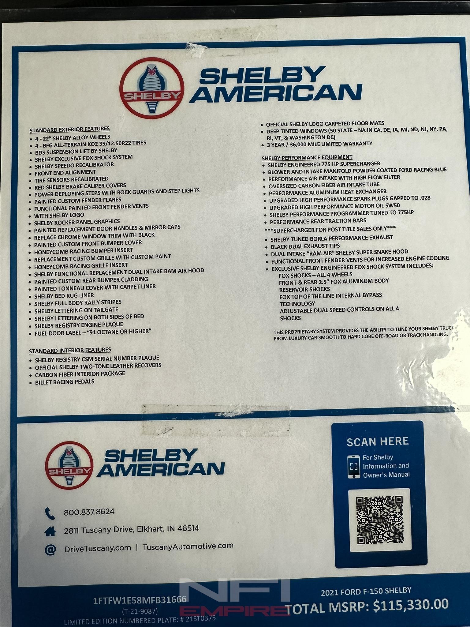 2021 Shelby Supercharged Ford F-150