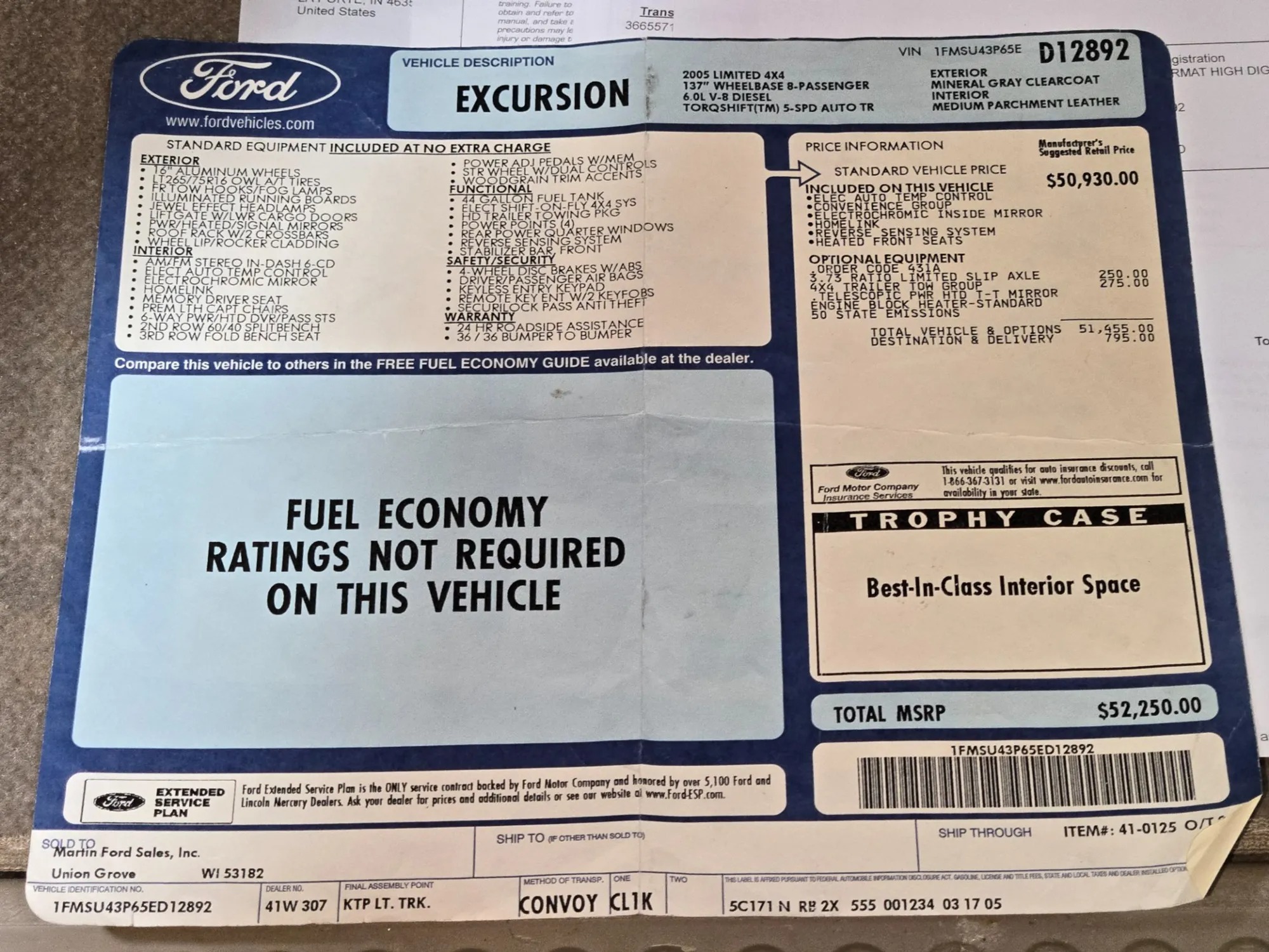 2005 Ford Excursion Limited