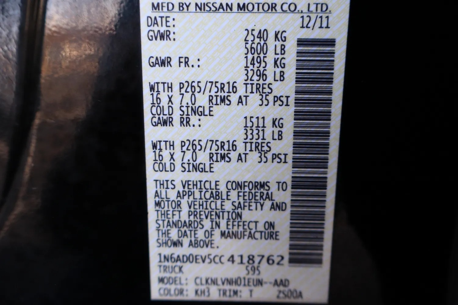 2012 Nissan Frontier PRO-4X