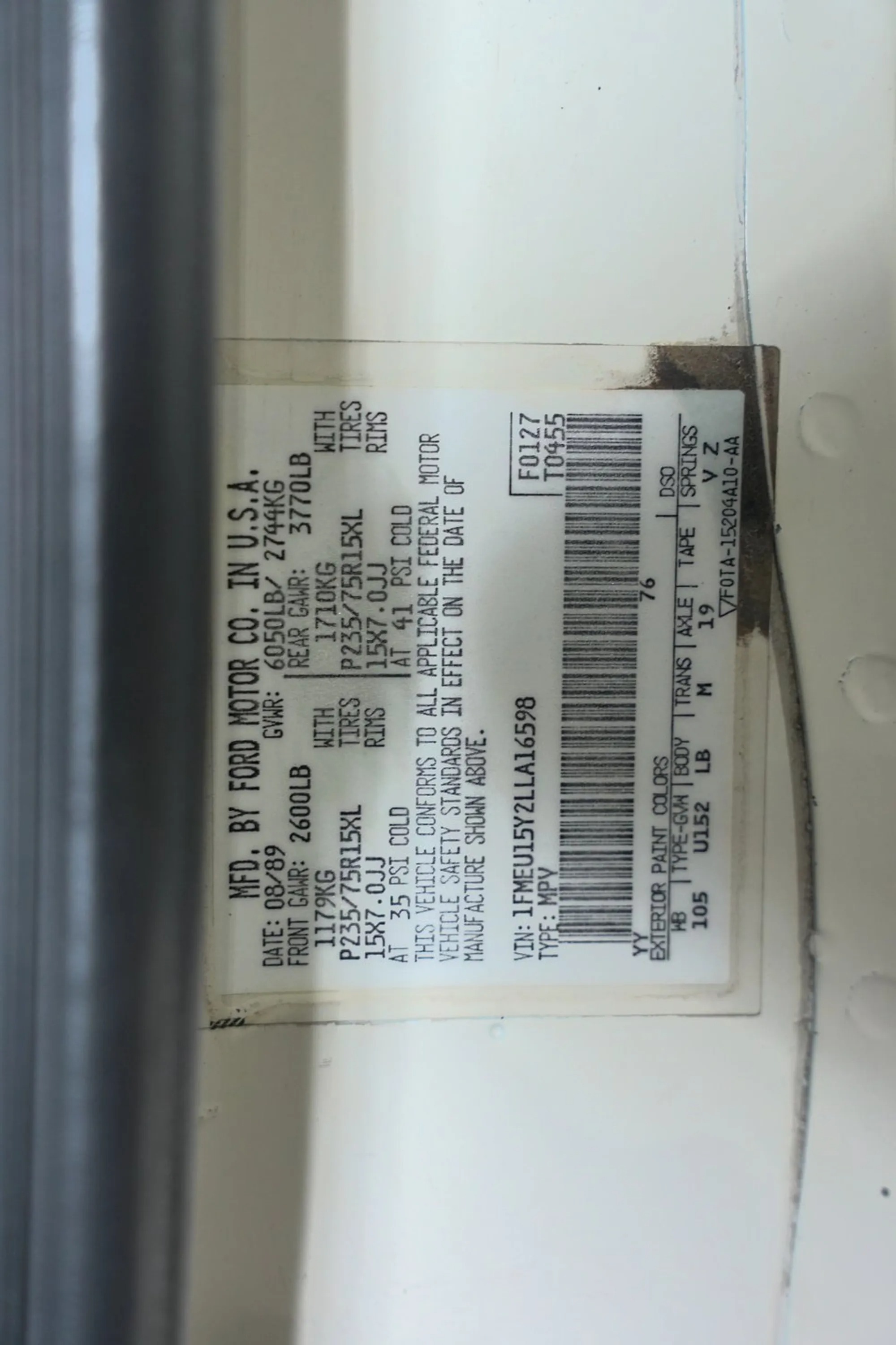 1990 Ford Bronco Custom