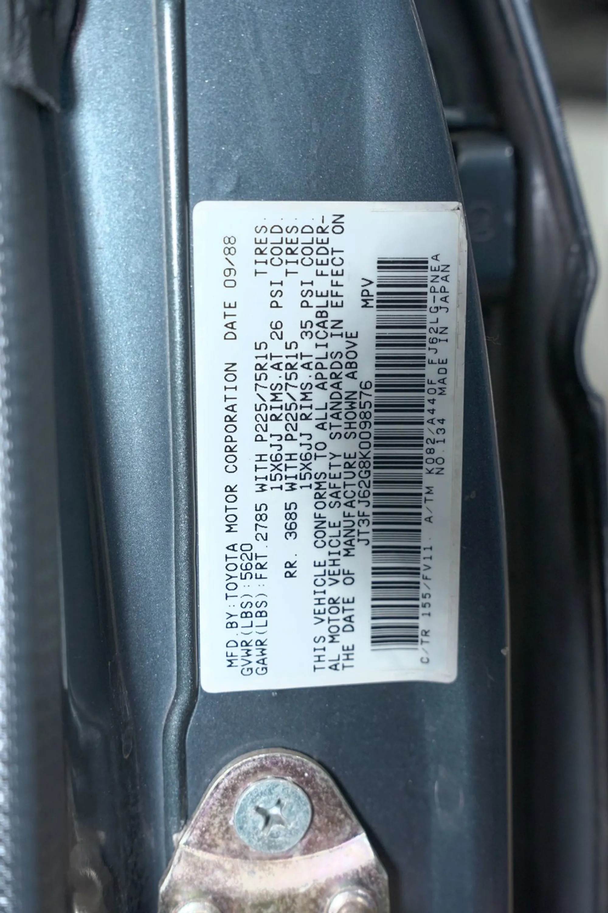 1989 Toyota Land Cruiser FJ62