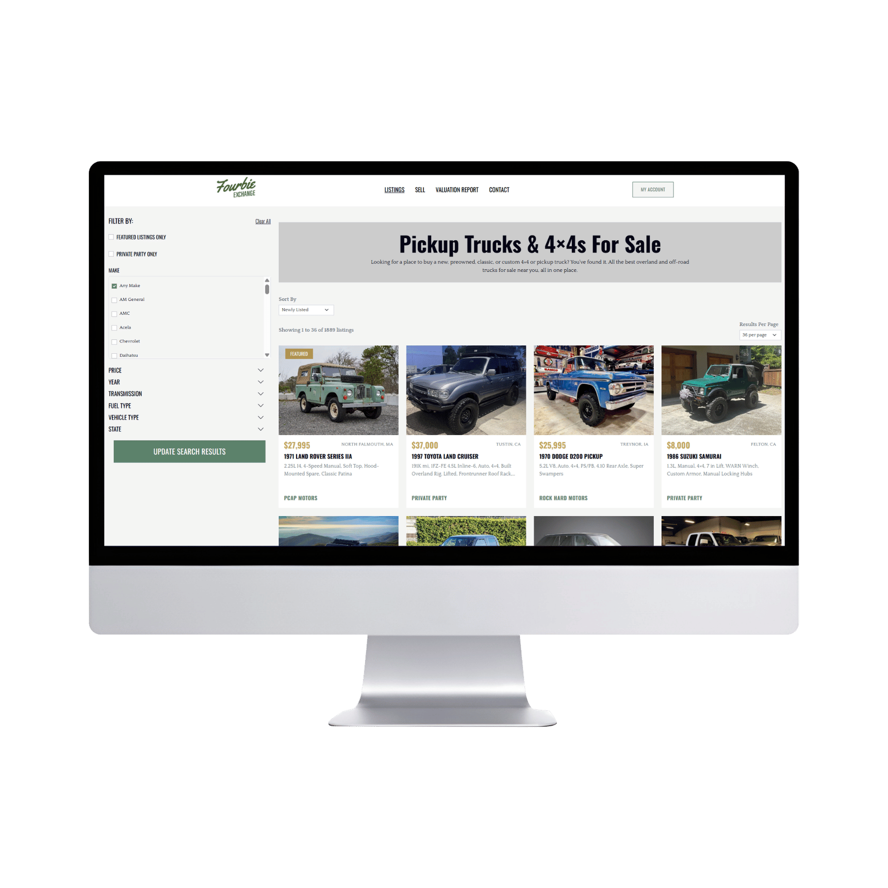 Fourbie Exchange marketplace — sell your Ford Transit online
