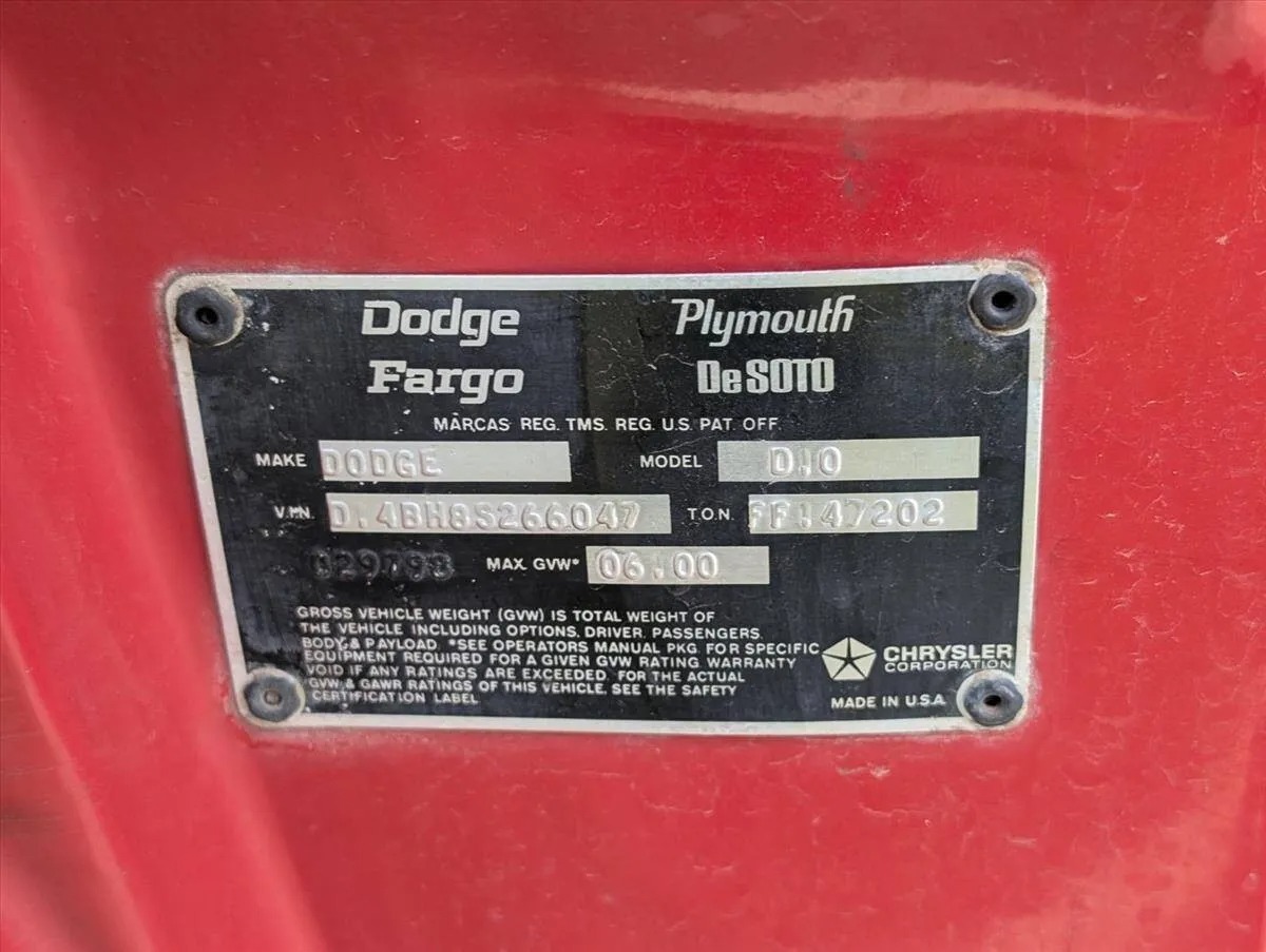 1978 Dodge D150 Adventurer