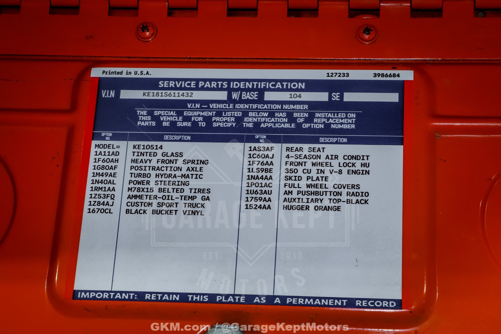 1971 Chevrolet Blazer CST