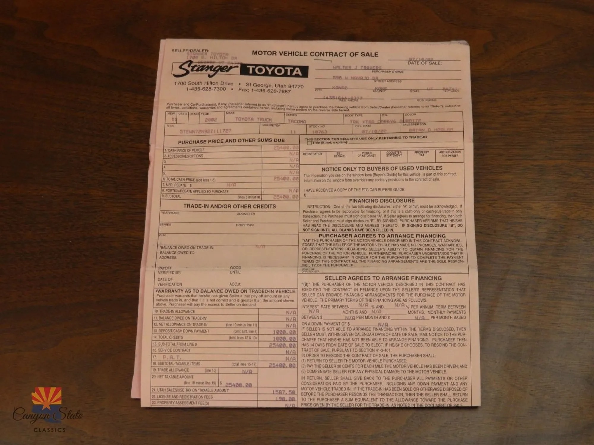 66k-Mile 2002 Toyota Tacoma V6