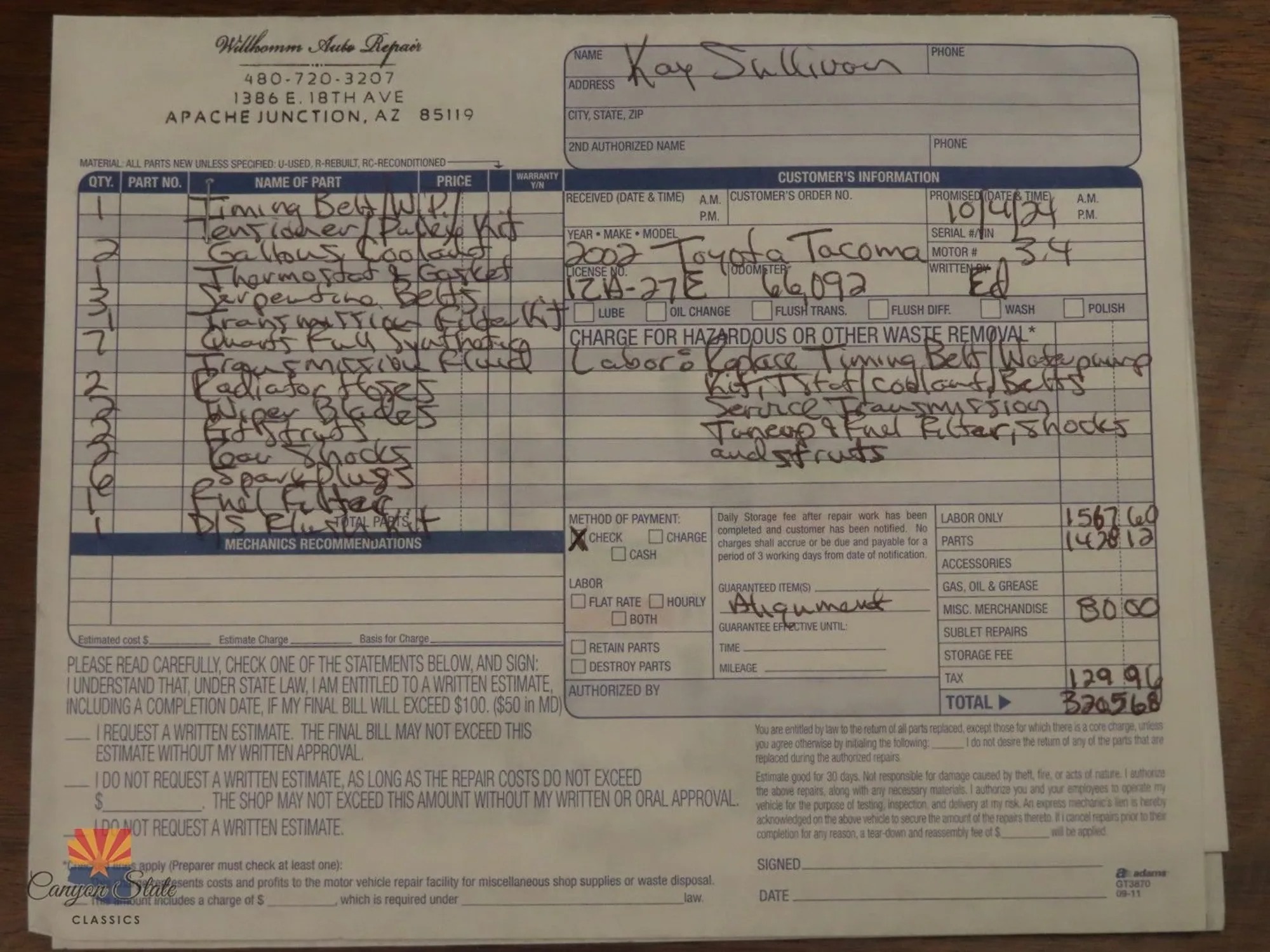 66k-Mile 2002 Toyota Tacoma V6