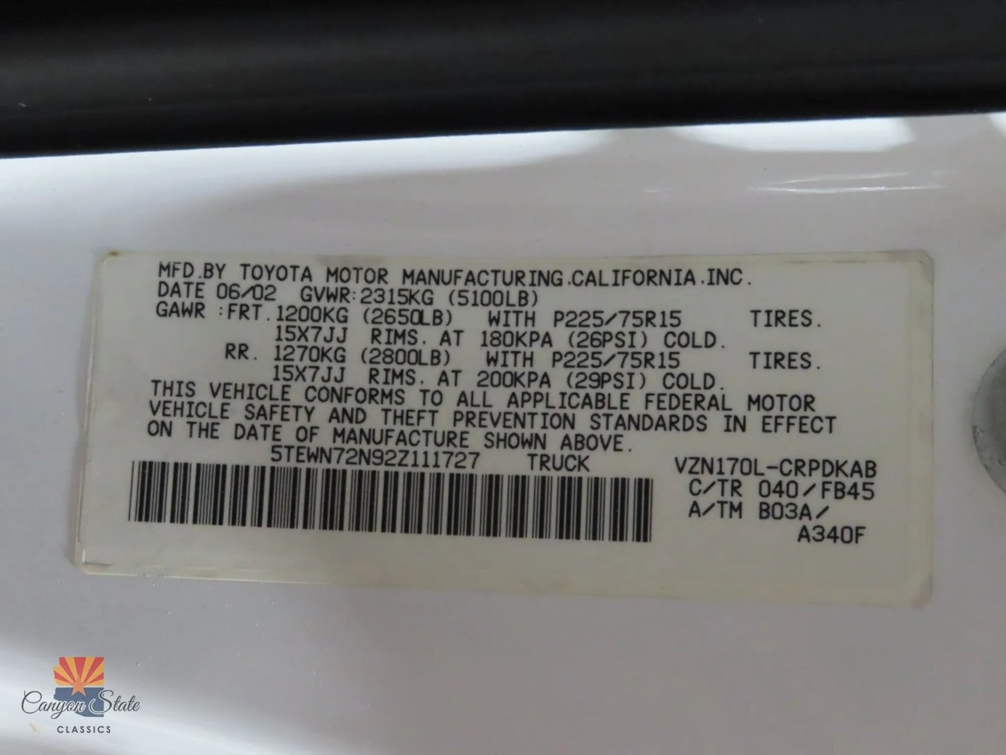 66k-Mile 2002 Toyota Tacoma V6