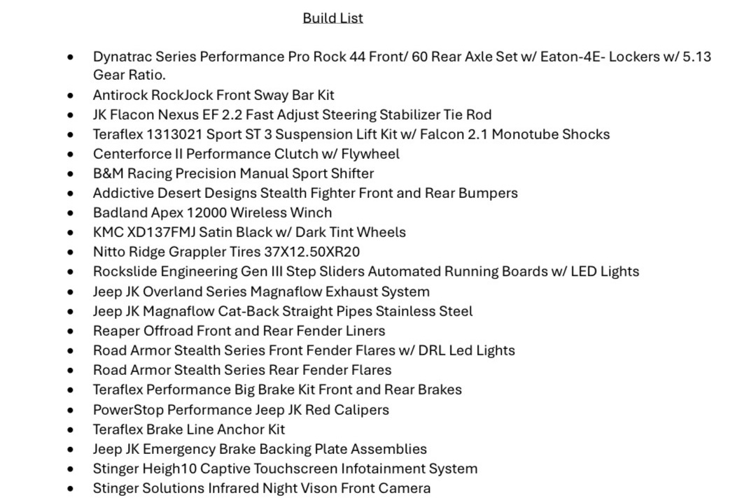 Modified 2012 Jeep Wrangler Unlimited Sport