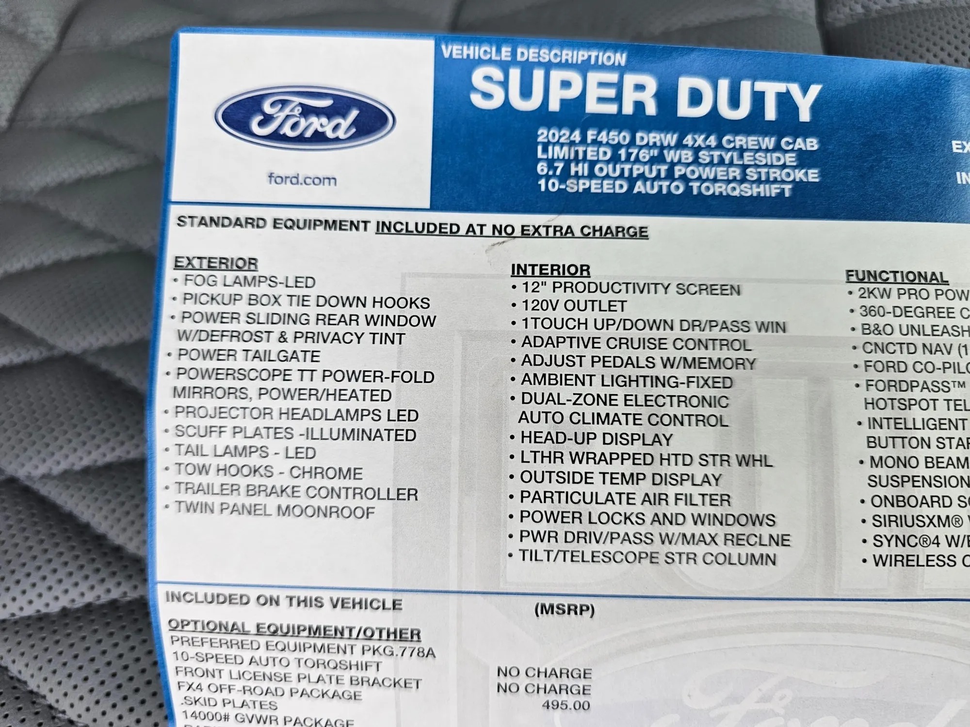 2024 Ford F-450SD Limited