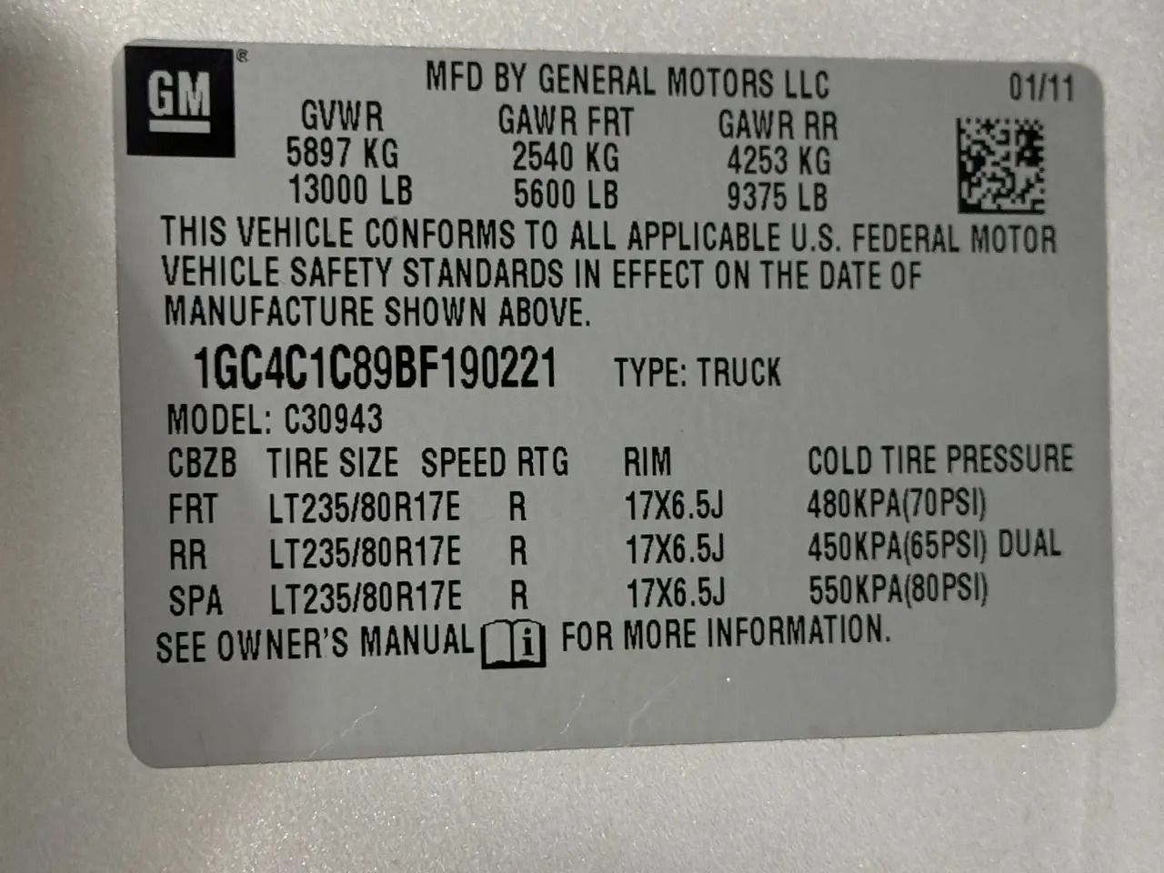 2011 Chevrolet Silverado 3500 LTZ