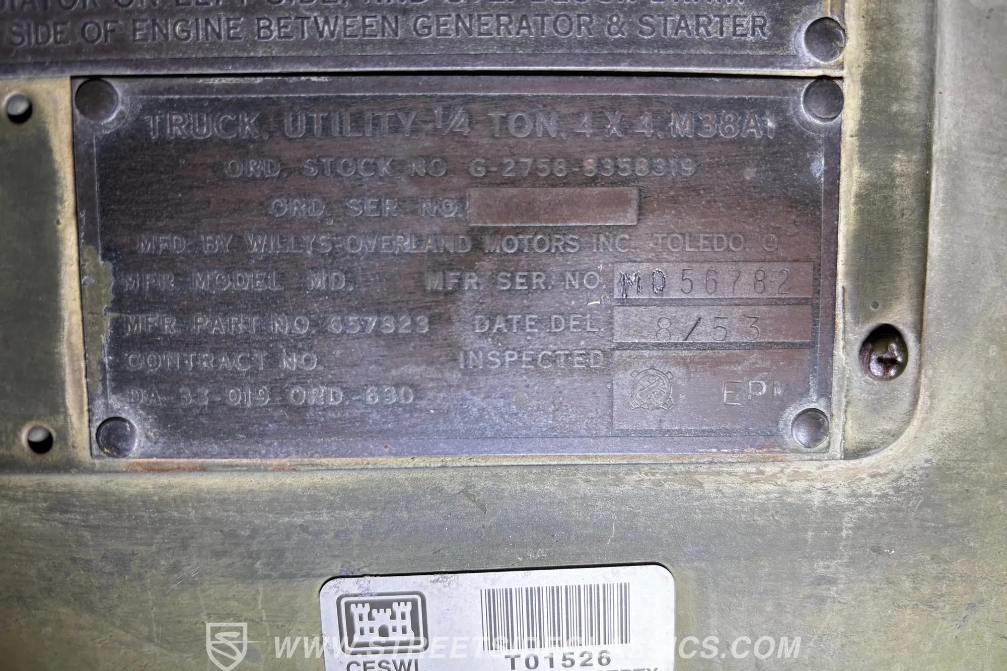 1953 Willys M38A1 Military Jeep