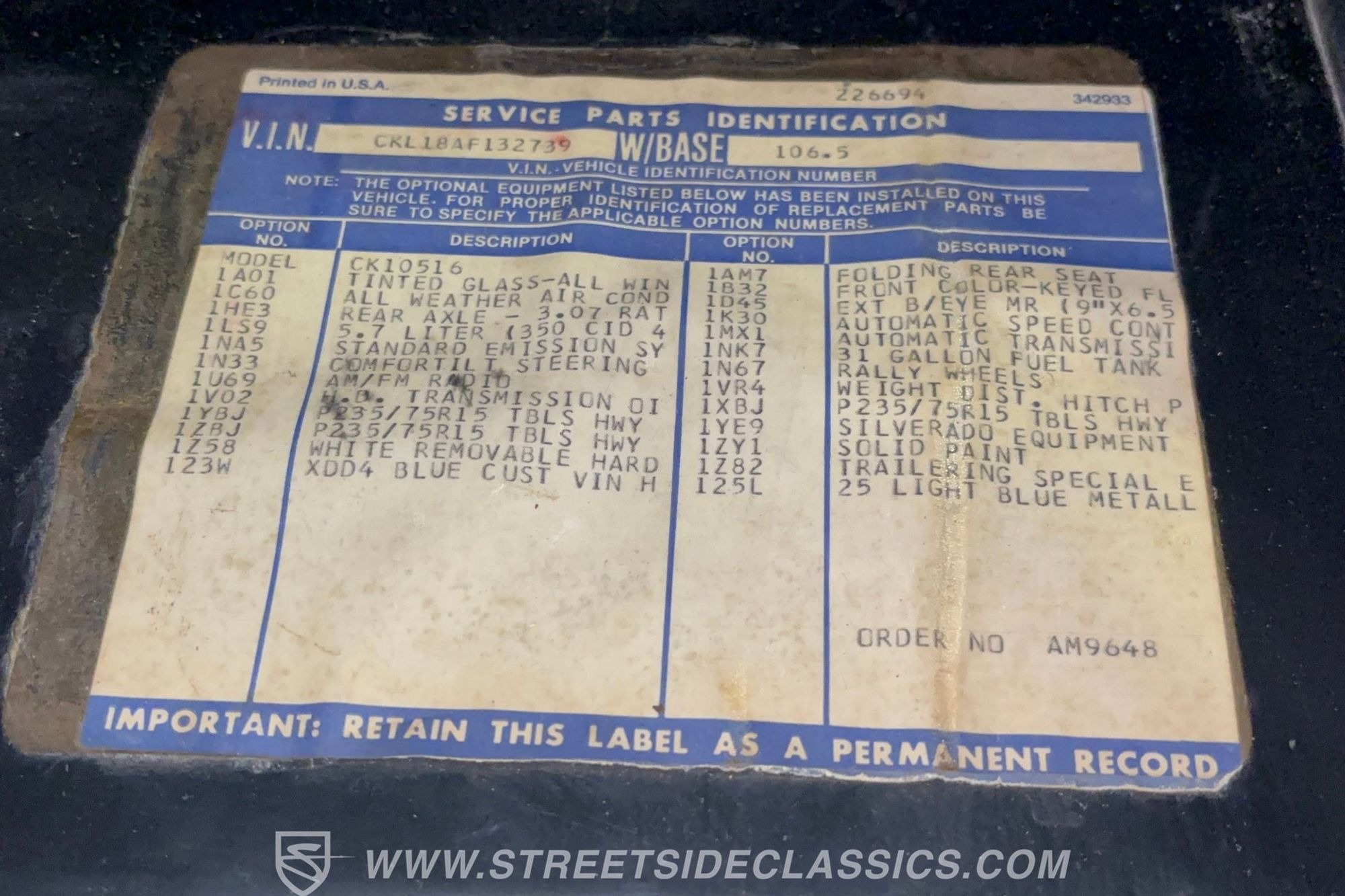 1980 Chevrolet Blazer K5 4×4 Silverado Trailering Special