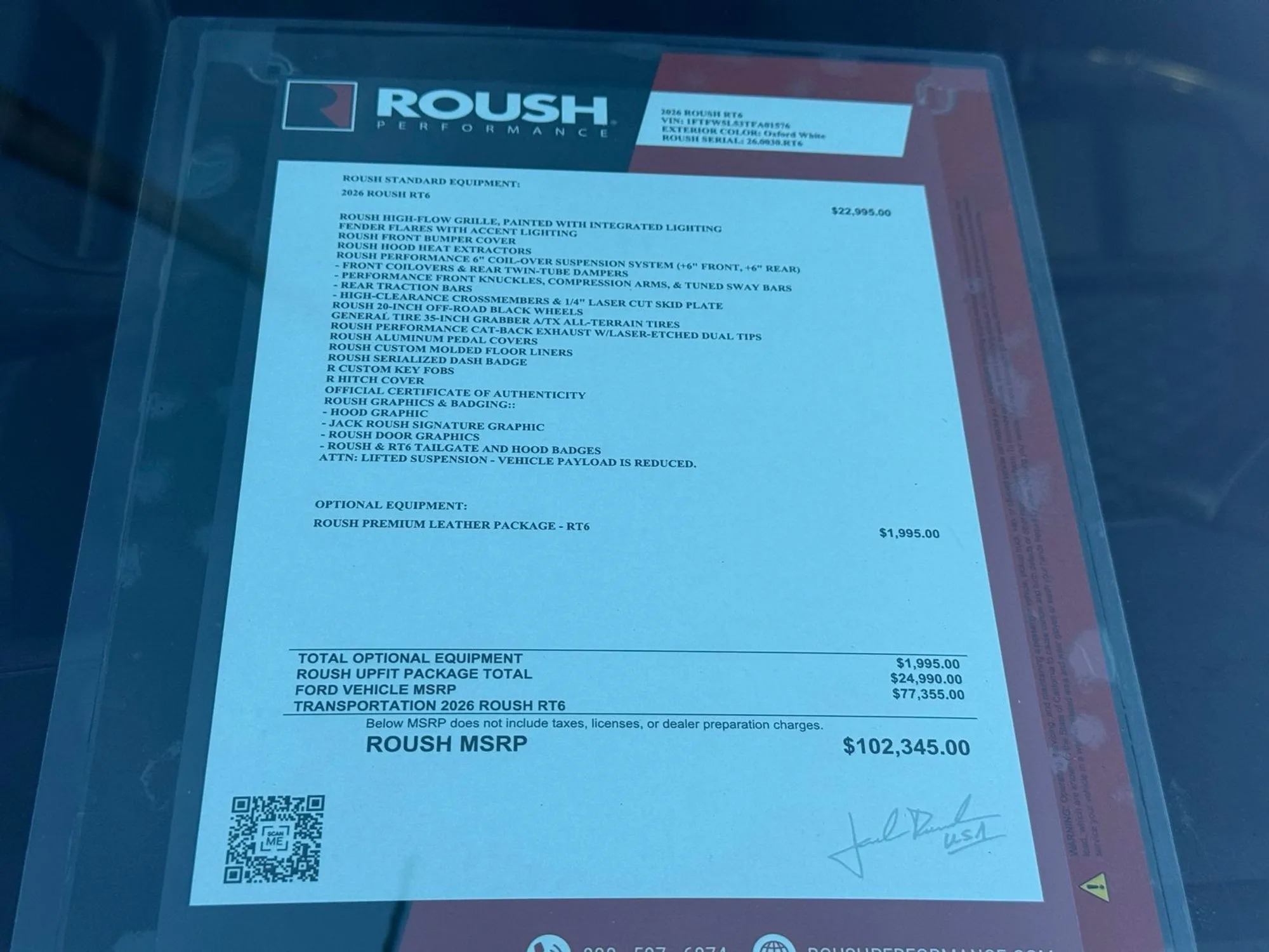 2026 Ford F-150 Lariat Roush RT6