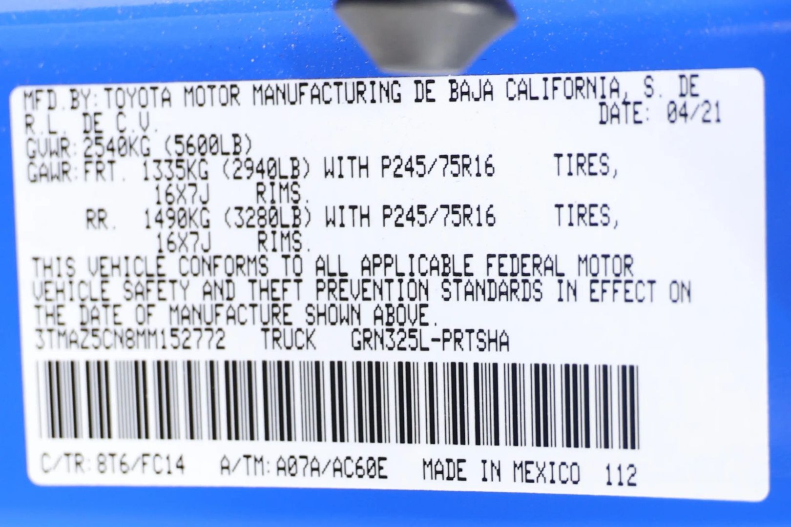 2021 Toyota Tacoma SR5