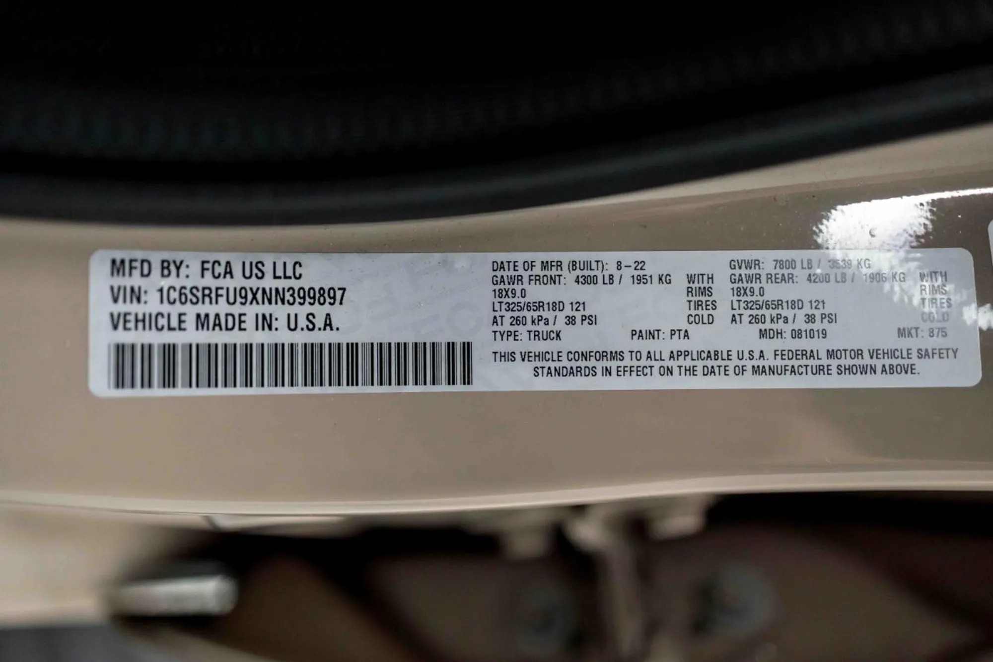 2022 Ram 1500 TRX Sandblast Edition