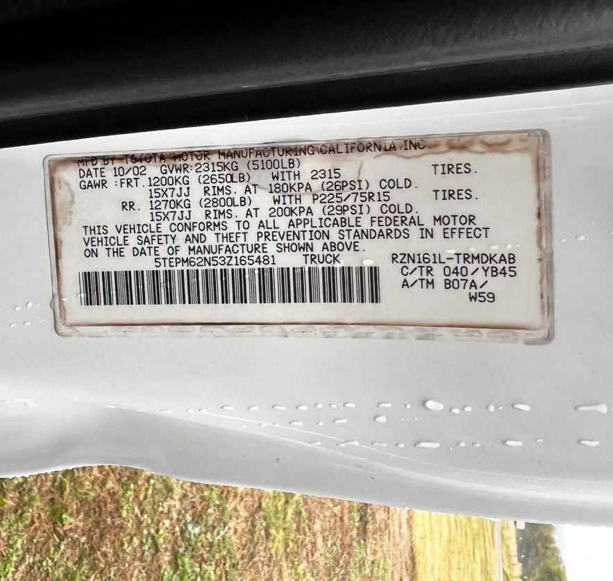 79k-Mile 2003 Toyota Tacoma