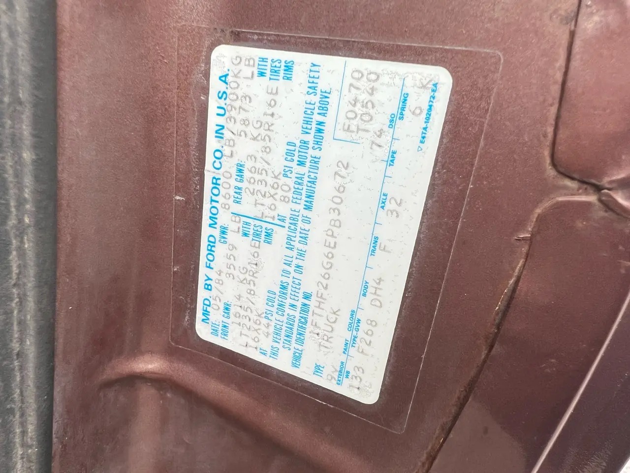 1984 Ford Pickup F-250