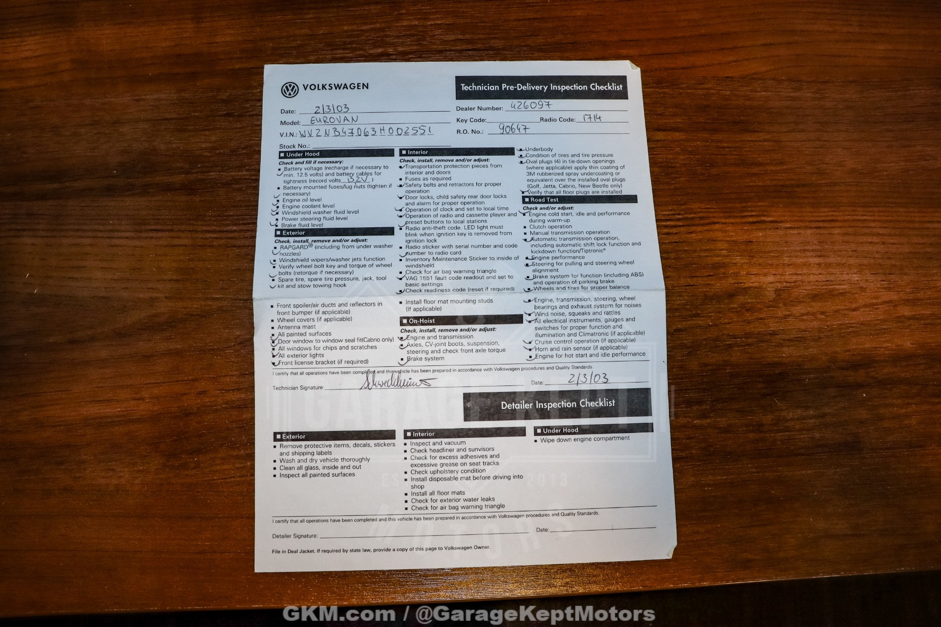 2003 Volkswagen EuroVan MV