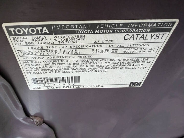 Refurbished 1998 Toyota Tacoma SR5