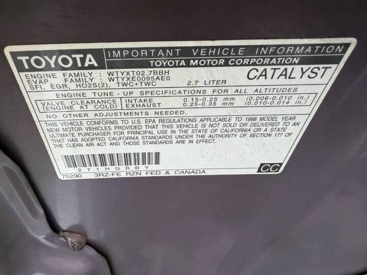 Refurbished 1998 Toyota Tacoma SR5