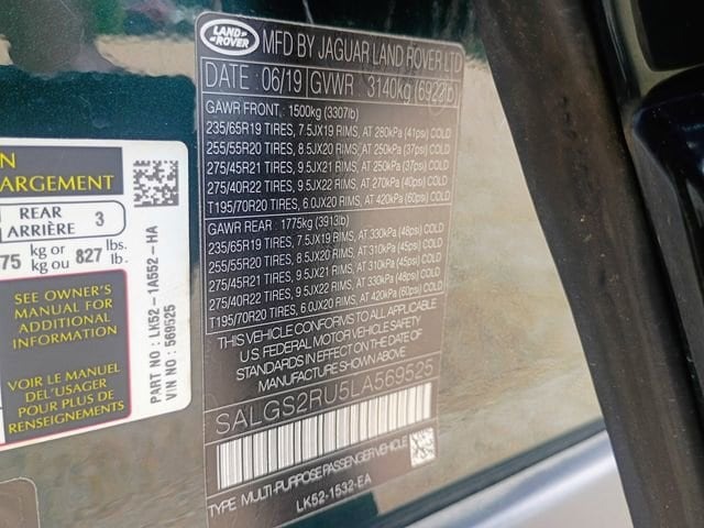 2020 Land Rover Range Rover HSE