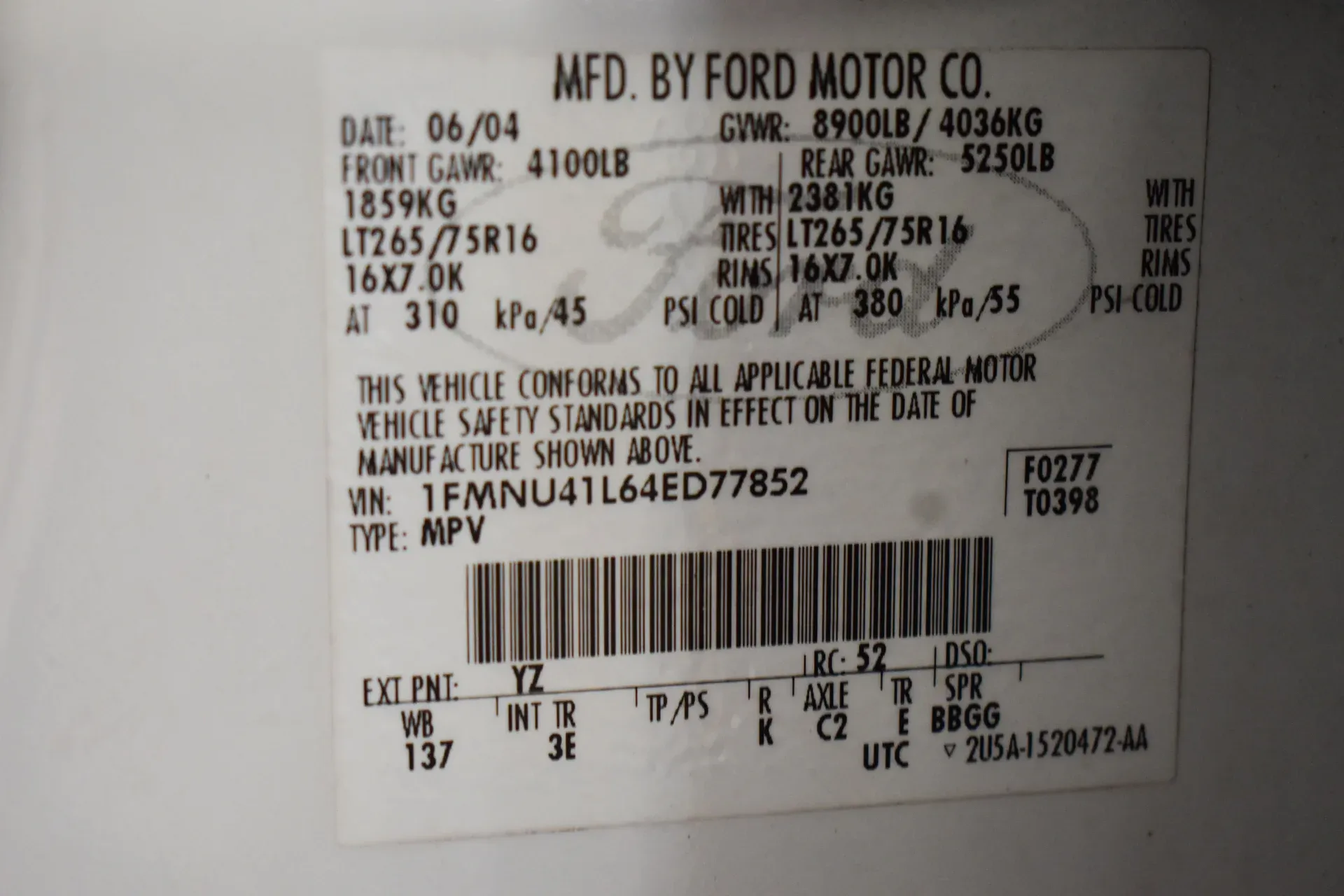 2004 Ford Excursion XLT 4X4